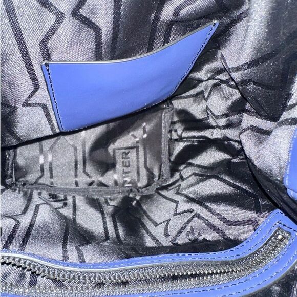 Hunter Original Refined Patent Leather Mini Backpack Blue - Picture 8 of 12